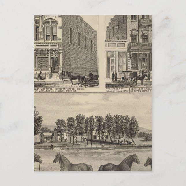 Cartão Postal Fazenda Kaw Valley, Marion e Topeka, Kansas (Frente)