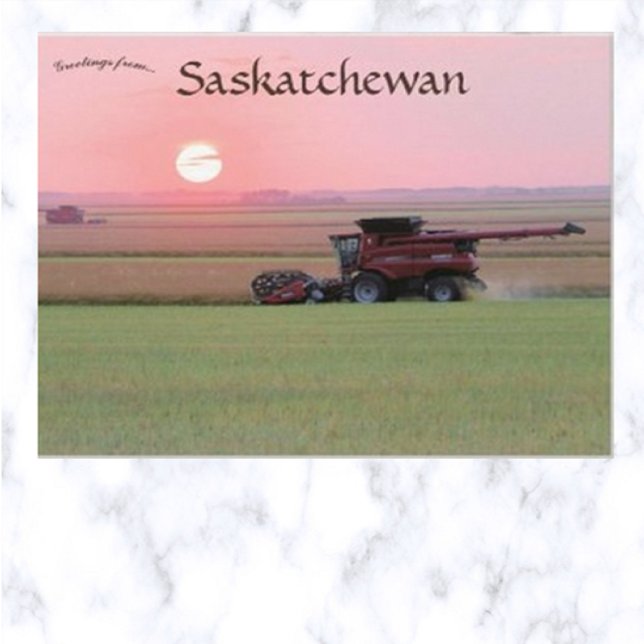 Cartão Postal Fazenda no chefe indiano Saskatchewan no Canadá (Criador carregado)