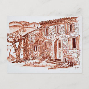 Cartão Postal Fazenda perto de Grasse Provença, França