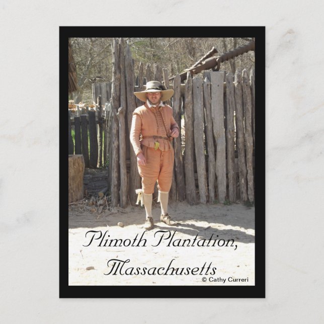 Cartão Postal Fazenda Plimoth, Massachusetts (Frente)