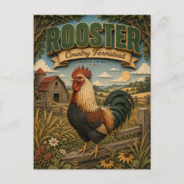 Cartão Postal Fazenda Rural de Galo Frango POPCUT