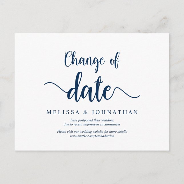 Cartão Postal Fazenda Rústica, Mudança de Data, Azul Marinho, Ad (Frente)