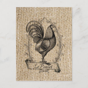 Cartão Postal Fazenda tradicional galinha-galinha