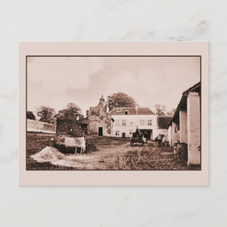Cartão Postal Fazenda vintage Hougoumont, Waterloo