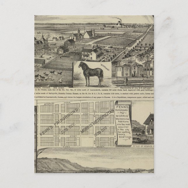 Cartão Postal Fazendas do Kansas (Frente)