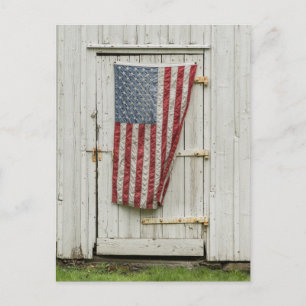 Cartão Postal Fazendas Porta Branca Com Bandeira Americana