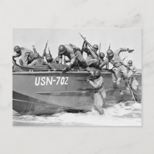 Cartão Postal Fazendo tempestade na praia, anos 40