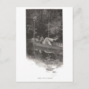 Cartão Postal Fazendo Um Pouco De Leitura