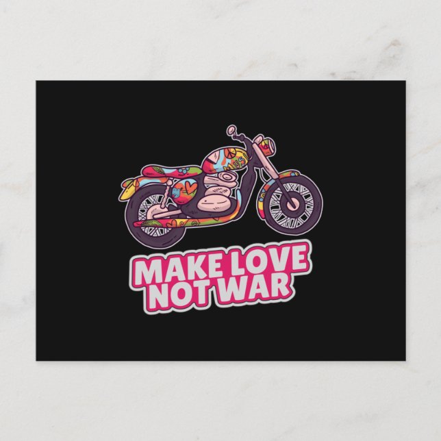 Cartão Postal Fazer amor não guerra (Frente)