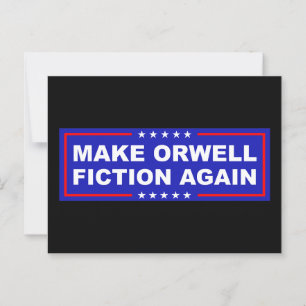 Cartão Postal Fazer Ficção Orwell Novamente
