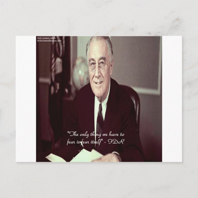 Cartão Postal FDR & Citação Sem Nada a Temer (Frente)