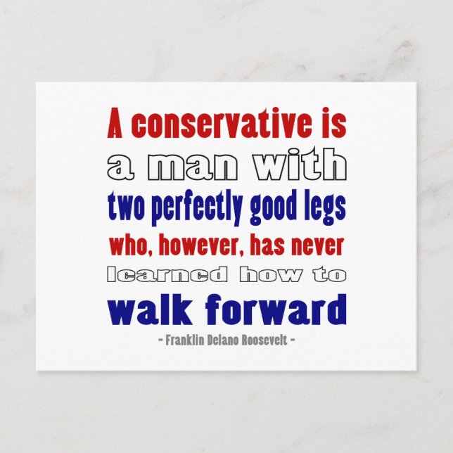 Cartão Postal FDR Define Conservadores Mais Sombrios (Frente)