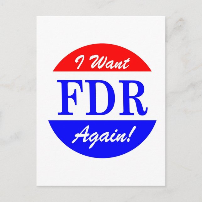 Cartão Postal FDR - O maior tributo do presidente americano (Frente)