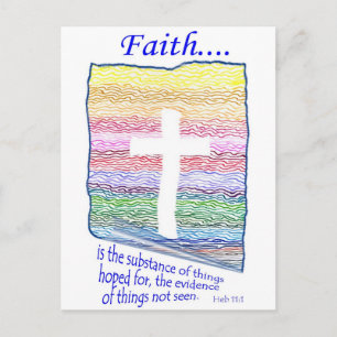 Cartão Postal Fé é substância das coisas que se espera...