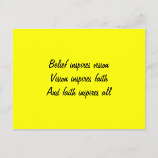 Cartão Postal Fé em si mesma