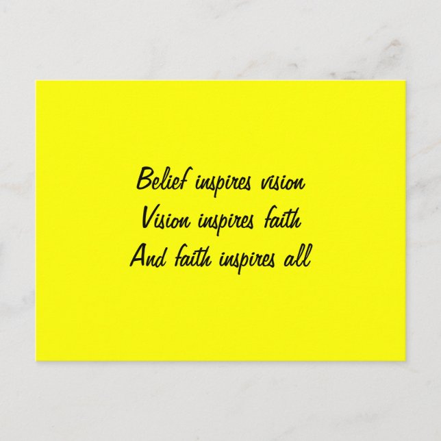 Cartão Postal Fé em si mesma (Frente)