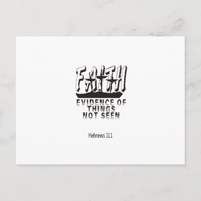 Cartão Postal Fé Prova de coisas não vistas (Frente)