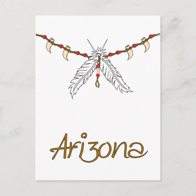 Cartão Postal Feather Necklace (Frente)