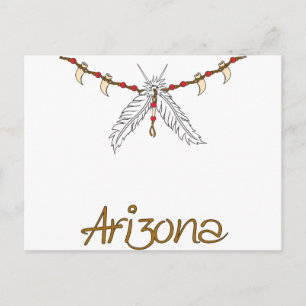 Cartão Postal Feather Necklace