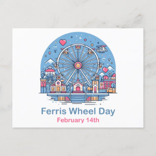 Cartão Postal Feb 14 Ferris Wheel Day