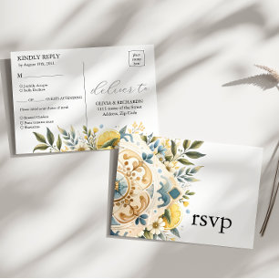 Cartão Postal Febre de Azulejo do Mediterrâneo: italiano Positan