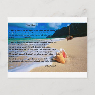 Cartão Postal Febre do mar perto: John Masefield