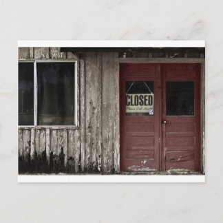 Cartão Postal Fechado - Porta velha vermelha