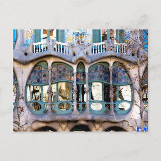 Cartão Postal Fechamento de Casa Batlló, Barcelona, Espanha