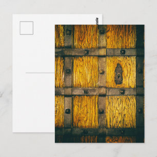 Cartão Postal Fechamento do portão do castelo medieval.