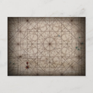 Cartão Postal Fechar o mapa antigo