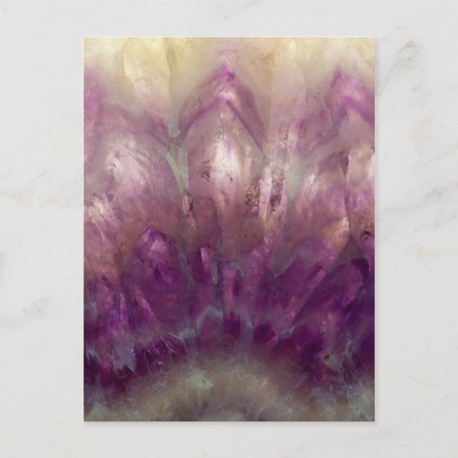 Cartão Postal Fechar um Ametista roxo (Frente)