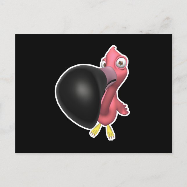 Cartão Postal Feche o flamingo rosa (Frente)