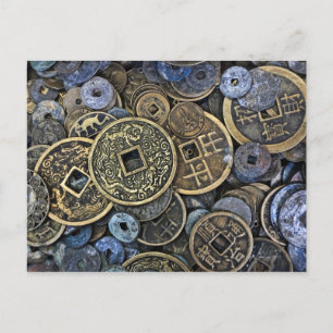 Cartão Postal Fecho das moedas vietnamitas