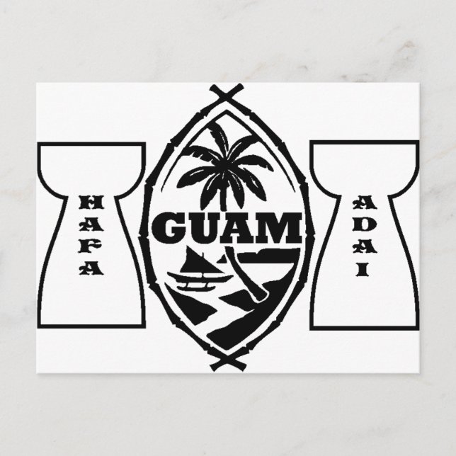 Cartão Postal Fecho de guam com pedras latas (Frente)