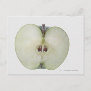 Cartão Postal Fecho de uma maçã-avó em fatias