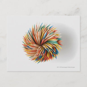 Cartão Postal Fecho dos lápis coloridos