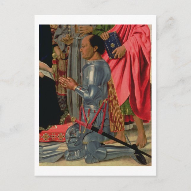 Cartão Postal Federico da Montefeltro, detalhe do Brera Alt (Frente)