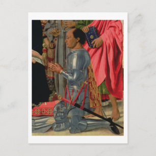 Cartão Postal Federico da Montefeltro, detalhe do Brera Alt