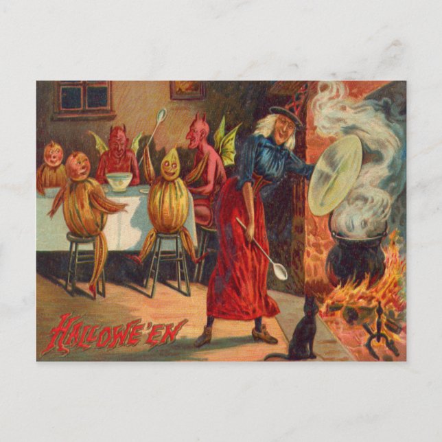 Cartão Postal Feeds Devils And Creatures (Frente)