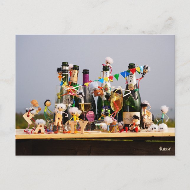 Cartão Postal Feestende fubby's de van een feestje houden, gefel (Frente)