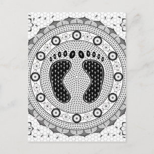 Cartão Postal Feet Mandala