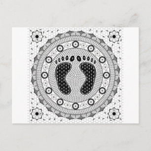 Cartão Postal Feet Mandala