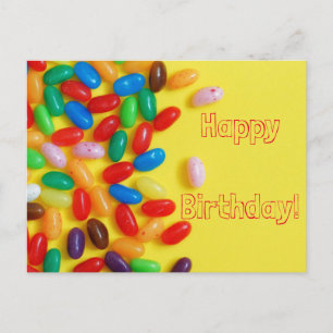 Cartão Postal Feijões de gelatina feliz aniversário