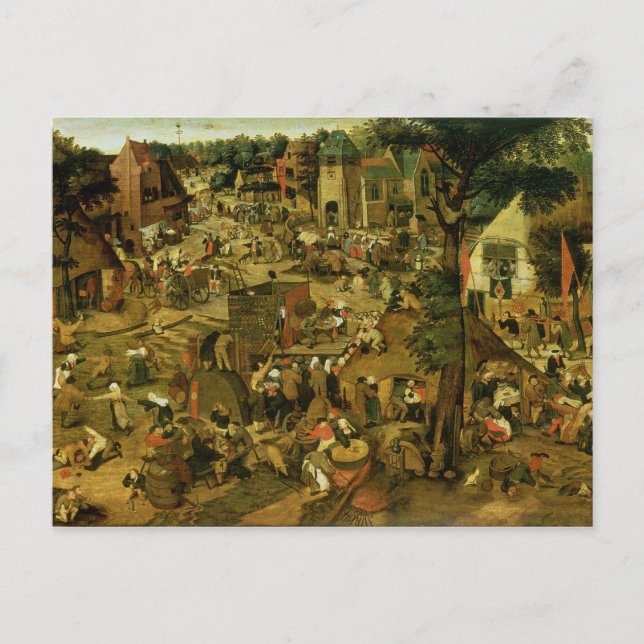 Cartão Postal Feira com performance teatral, 1562 (Frente)