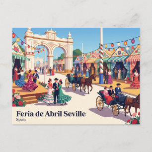 Cartão Postal Feira de Abril Sevilha Espanha