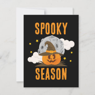 Cartão Postal Feira de Spooky, Cute Orange Pumpkin Halloween