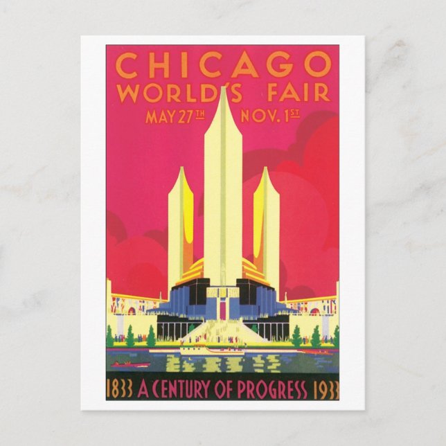 Cartão Postal Feira Mundial de Chicago, 1933 (Frente)