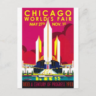 Cartão Postal Feira Mundial de Chicago de 1933