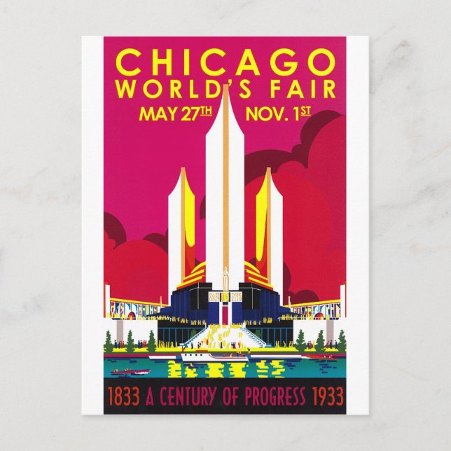 Cartão Postal Feira Mundial de Chicago de 1933 (Frente)
