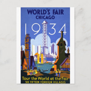 Cartão Postal Feira Mundial de Chicago de 1934